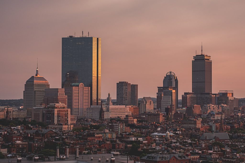 A photo of the Boston skyline.